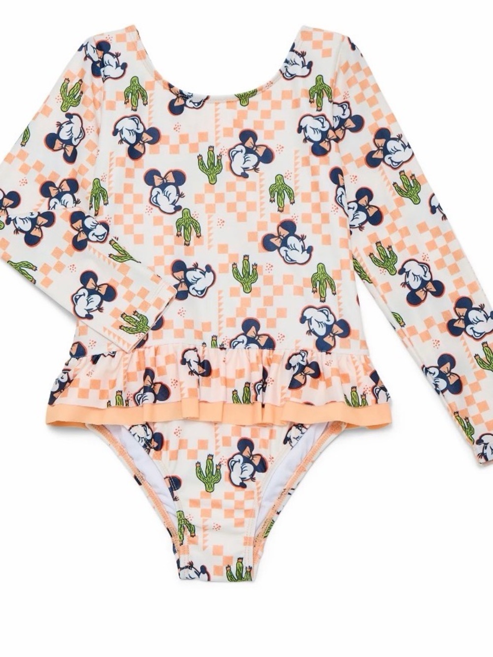 Minnie Toddler Girl Rash Guard One- Piece Swimsuit, Size 12 month NWT